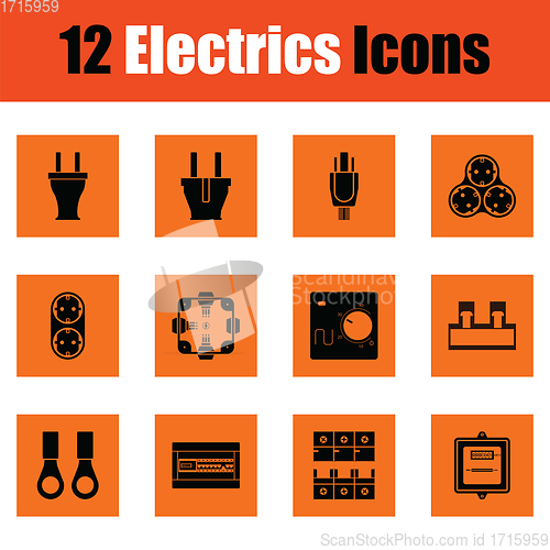 Image of Electrics icon set