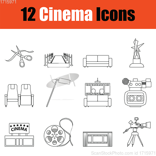 Image of Set of cinema icons