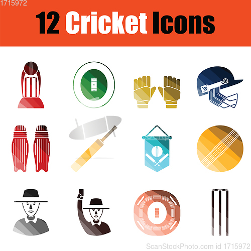 Image of Cricket icon set