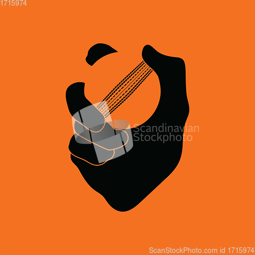 Image of Hand holding cricket ball icon
