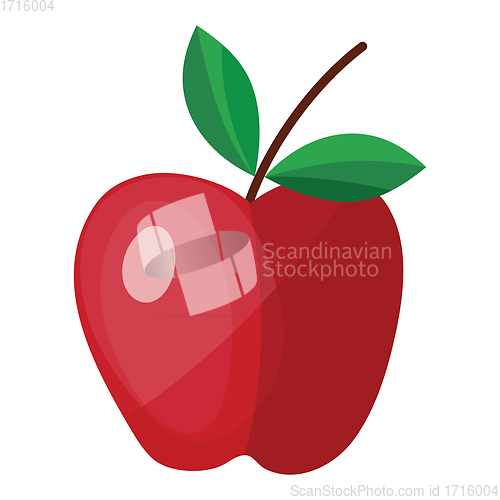 Image of Flat design icon of Apple in ui colors.