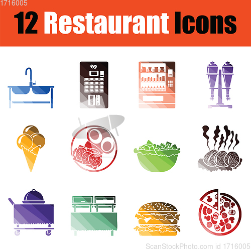 Image of Restaurant icon set