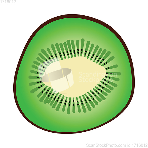 Image of Flat design icon of Kiwi in ui colors.