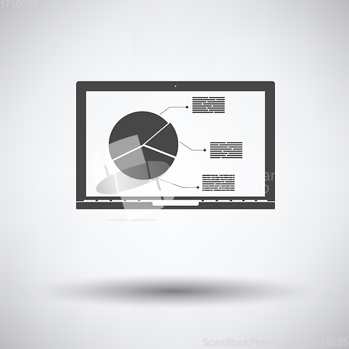 Image of Laptop with analytics diagram icon