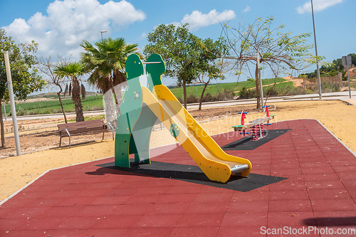 Image of slide and play area