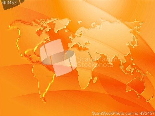 Image of Embossed metal map