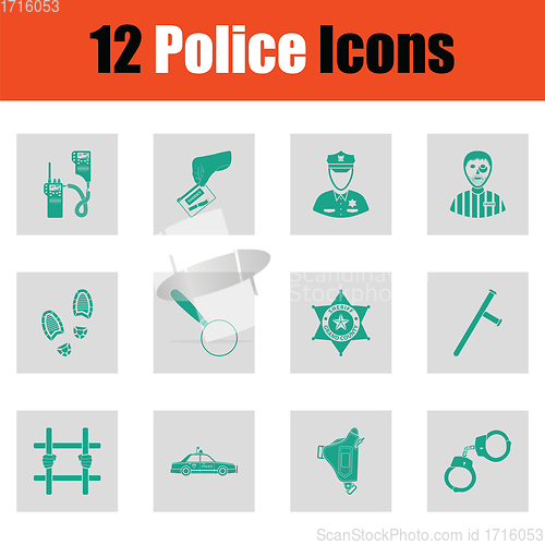 Image of Set of police icons