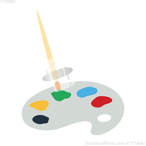 Image of School palette with brush icon