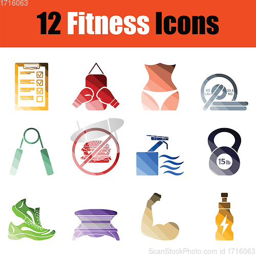 Image of Fitness icon set