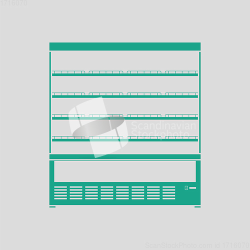 Image of Supermarket refrigerator showcase icon