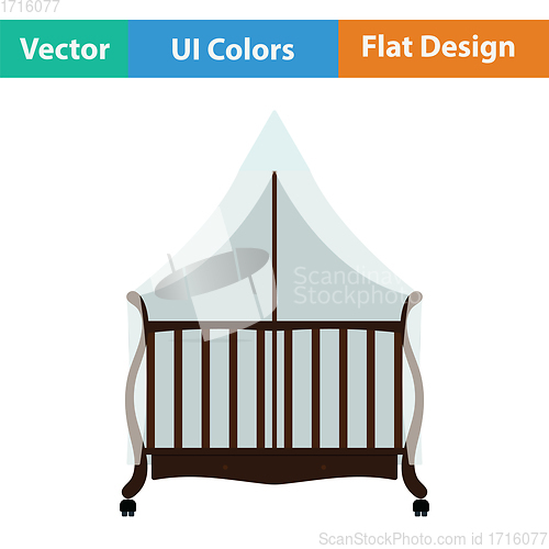 Image of Crib with canopy icon