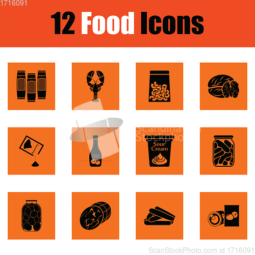 Image of Set of food icons