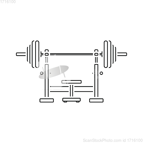 Image of Icon of Bench with barbell