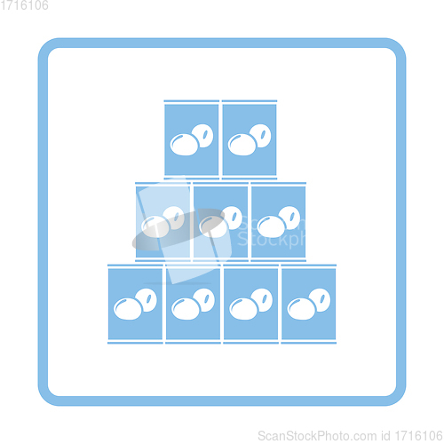 Image of Stack of olive cans icon
