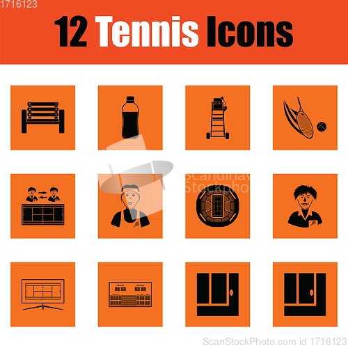 Image of Tennis icon set