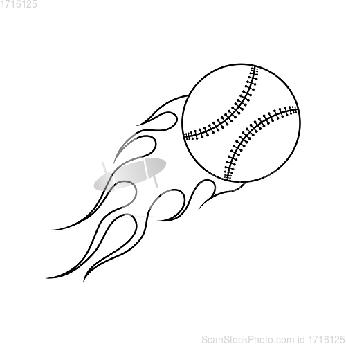 Image of Baseball fire ball icon