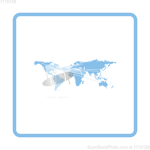 Image of Map with directions to all part of the World