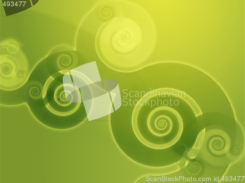 Image of Abstract swirly floral grunge illustration