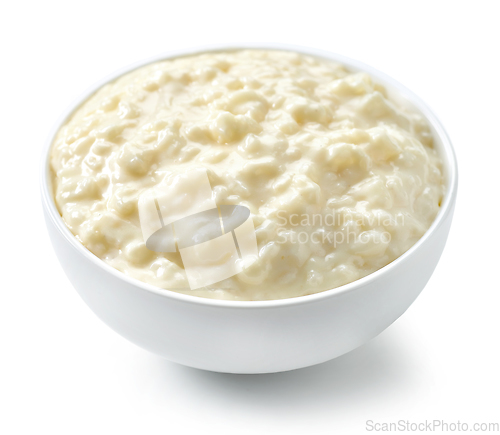 Image of bowl of rice and milk pudding