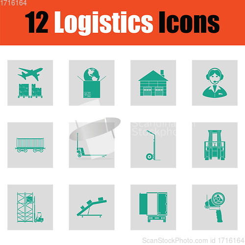 Image of Logistics icon set