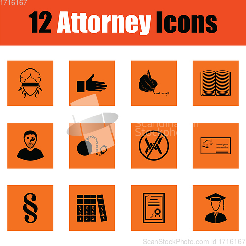 Image of Set of attorney icons