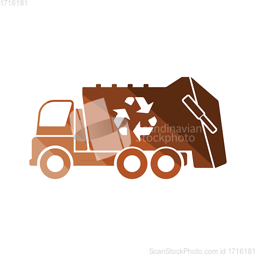 Image of Garbage car recycle icon