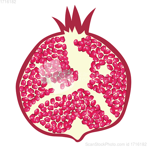 Image of Flat design icon of Pomegranate in ui colors
