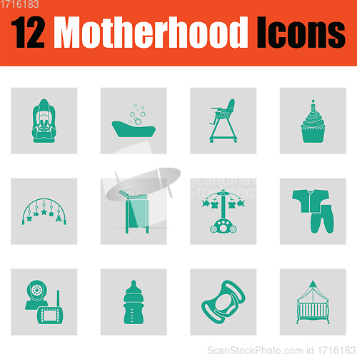 Image of Motherhood icon set