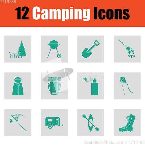 Image of Camping icon set