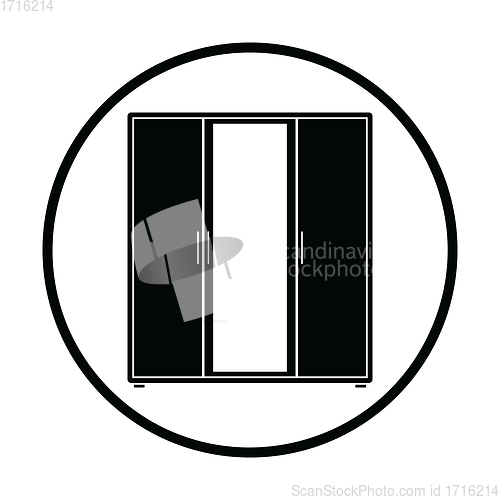 Image of Wardrobe with mirror icon