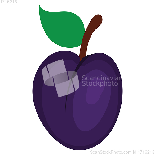 Image of Flat design icon of Plum  in ui colors.