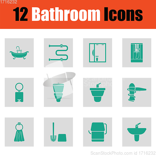 Image of Bathroom icon set