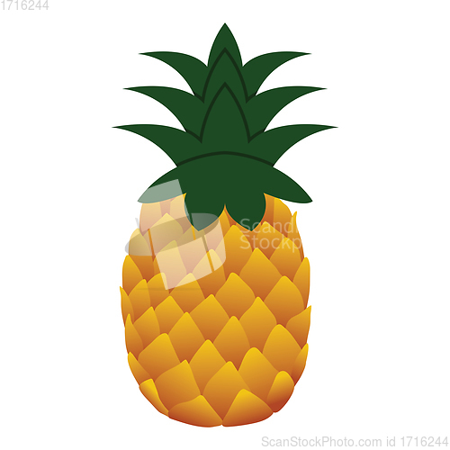 Image of Flat design icon of Pineapple in ui colors.