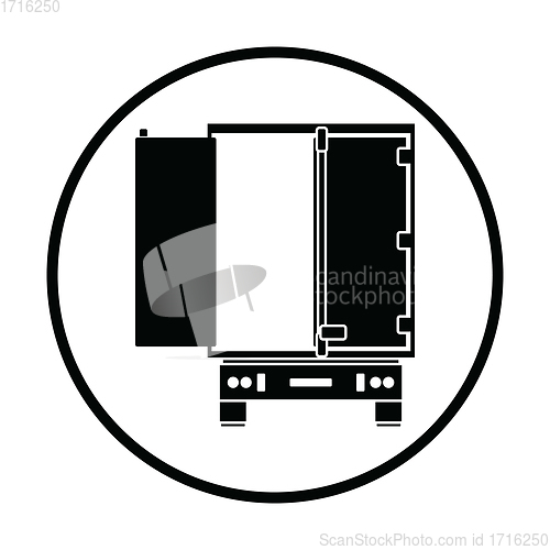 Image of Truck trailer rear view icon