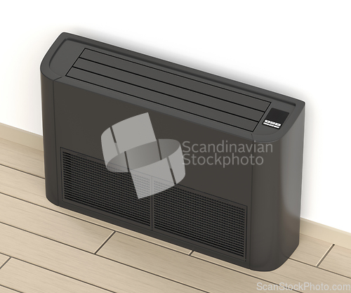 Image of Black floor mounted air conditioner