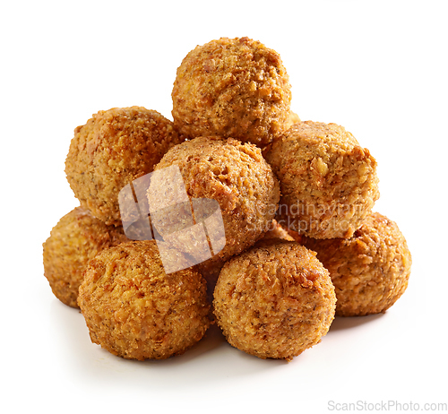 Image of heap of organic fried falafel balls