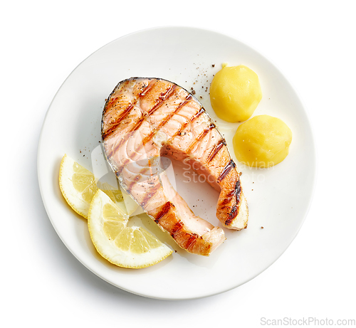 Image of grilled salmon steak