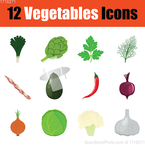 Image of Vegetables icon set