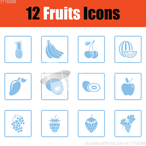 Image of Fruit icon set