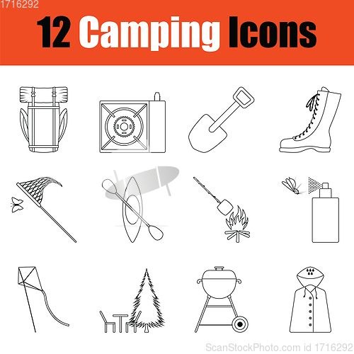 Image of Camping icon set