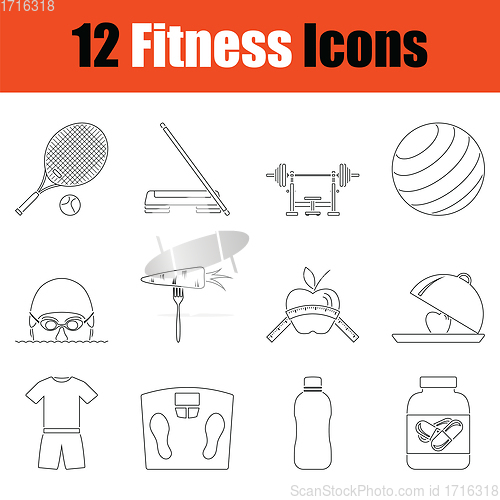 Image of Fitness icon set