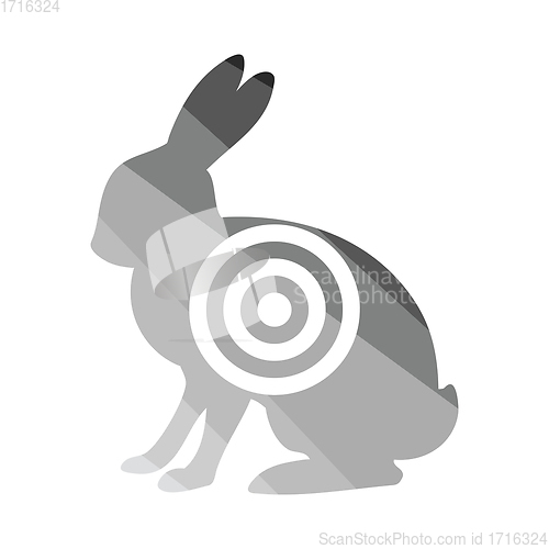 Image of Hare silhouette with target  icon