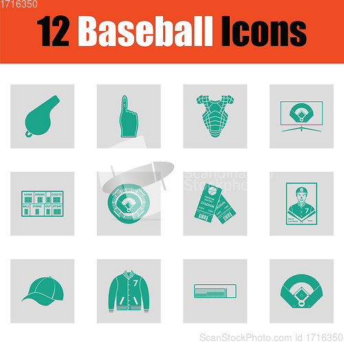 Image of Baseballl icon set
