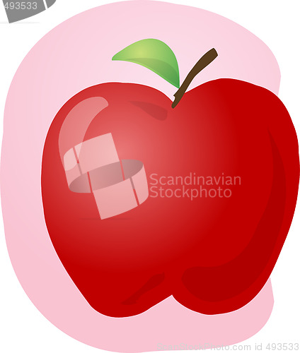 Image of Red apple illustration