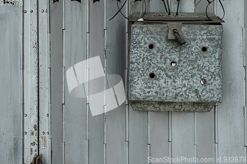 Image of Metal mail box at door in Hong Kong