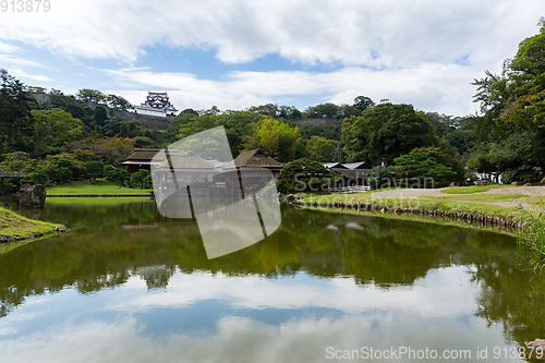 Image of Japanese Nagahama Castle and garden