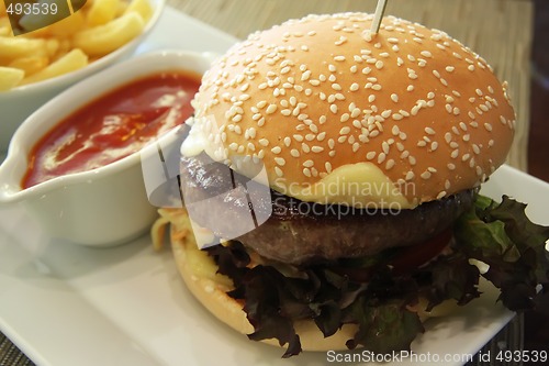 Image of Fancy cheeseburger