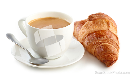 Image of croissant and coffee
