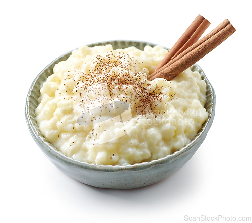 Image of bowl of rice milk pudding