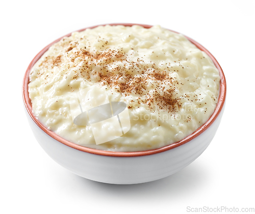 Image of bowl of rice milk pudding